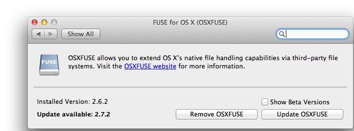 Remove fuse for os x